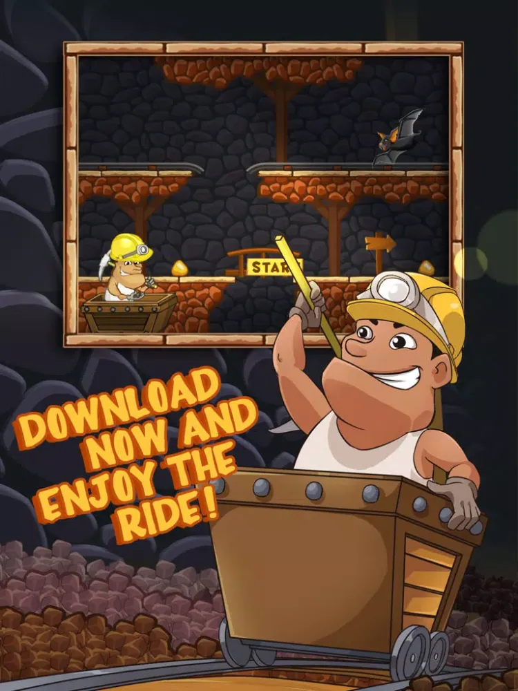 Gold Miner Rail Craft Ride: Pitfall Survival iPad  Screenshots