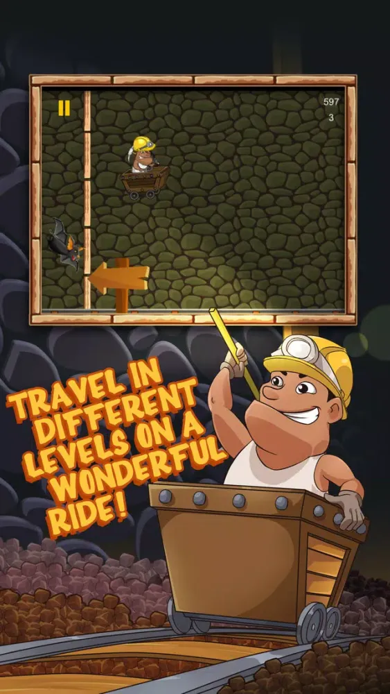 Gold Miner Rail Craft Ride: Pitfall Survival Screenshots