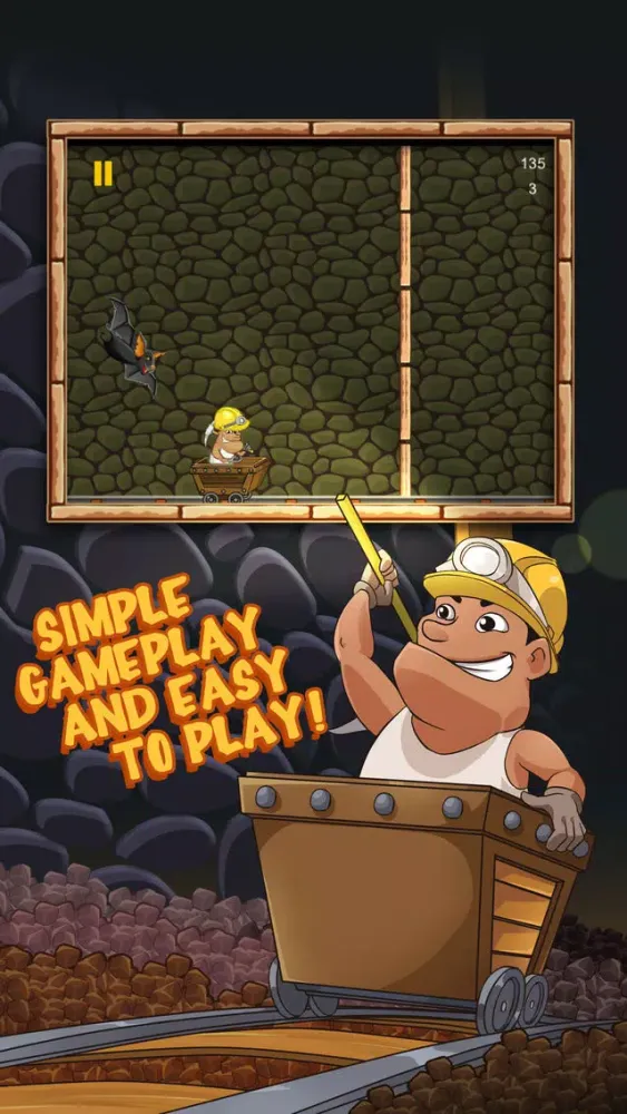 Gold Miner Rail Craft Ride: Pitfall Survival Screenshots