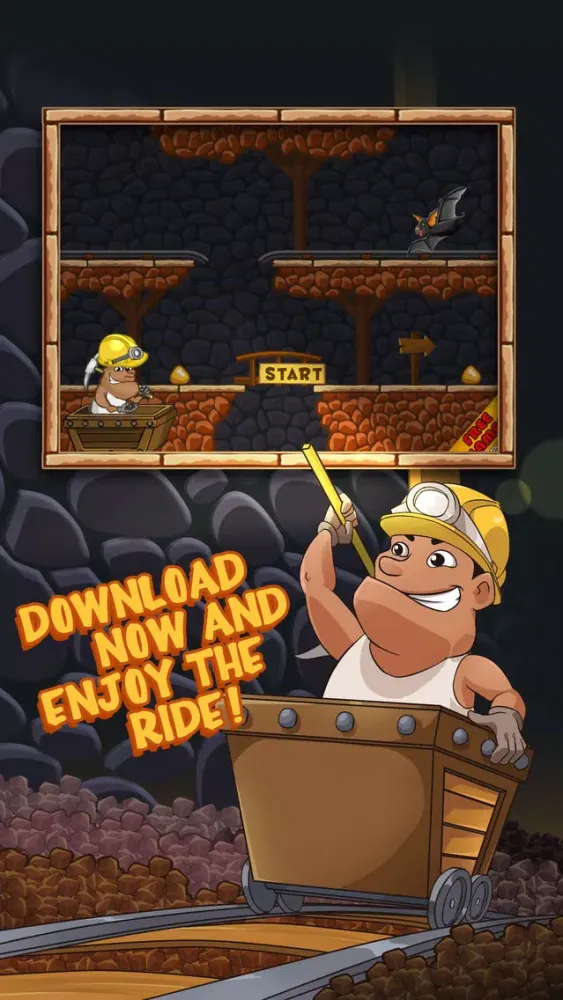 Gold Miner Rail Craft Ride: Pitfall Survival Screenshots