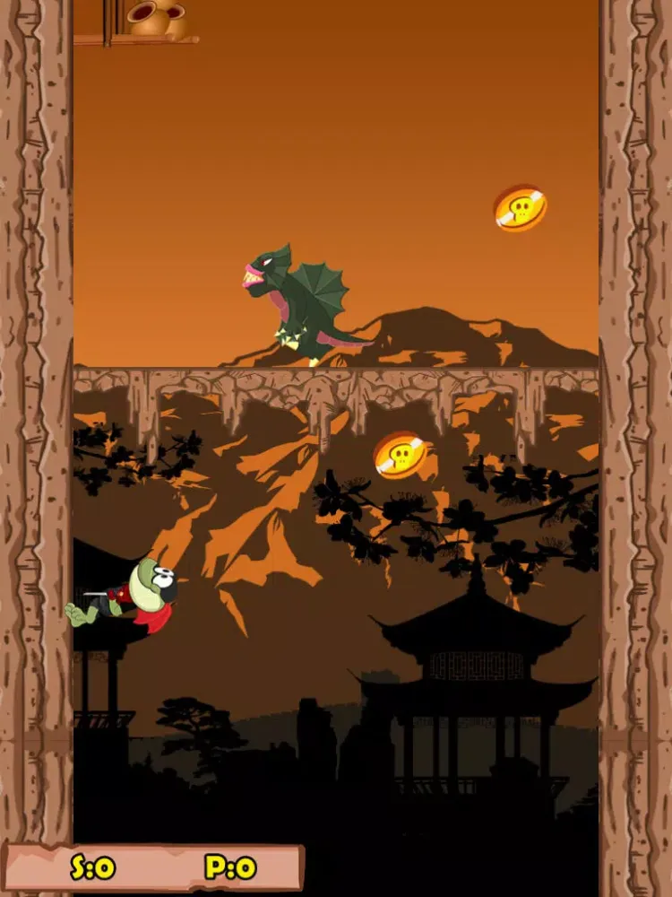 ภาพหน้าจอของ Frog Hero Jump Deluxe: Avoid the Fighting Ninjas iPad 