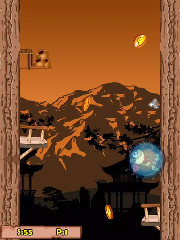 ภาพหน้าจอของ Frog Hero Jump Deluxe: Avoid the Fighting Ninjas iPad 