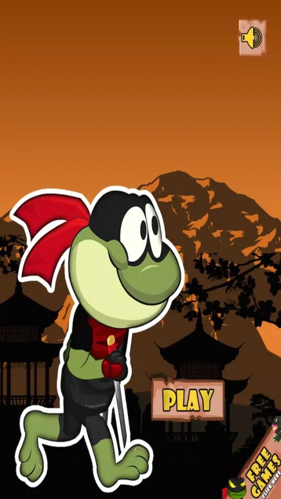 ภาพหน้าจอของ Frog Hero Jump Deluxe: Avoid the Fighting Ninjas