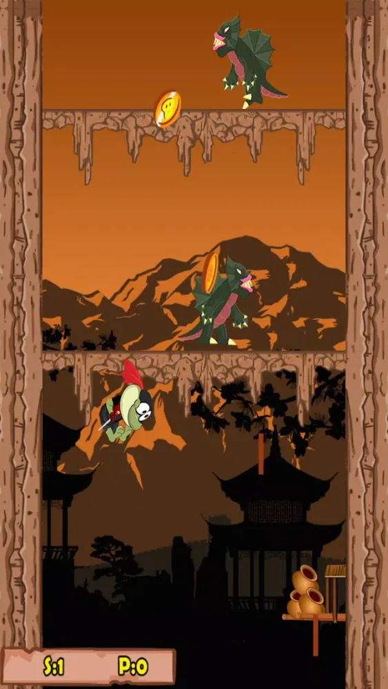 ภาพหน้าจอของ Frog Hero Jump Deluxe: Avoid the Fighting Ninjas