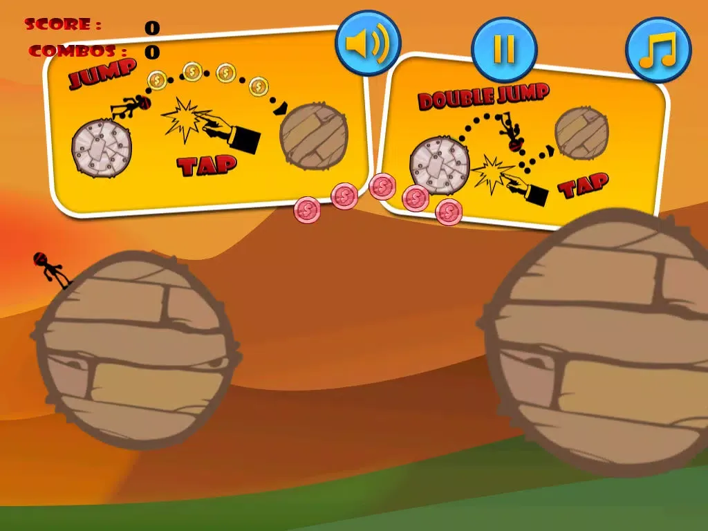Скриншоты Stickman Kung Fu Ninja Stunt: Jump n Fly Seige iPad 
