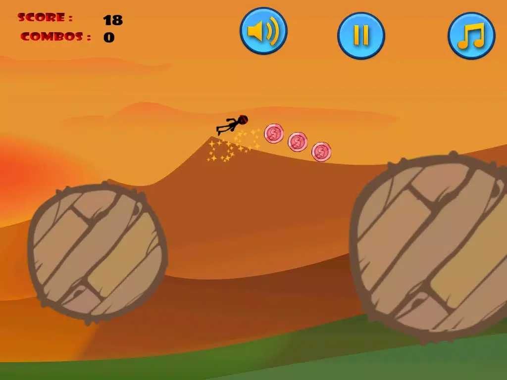 Скриншоты Stickman Kung Fu Ninja Stunt: Jump n Fly Seige iPad 