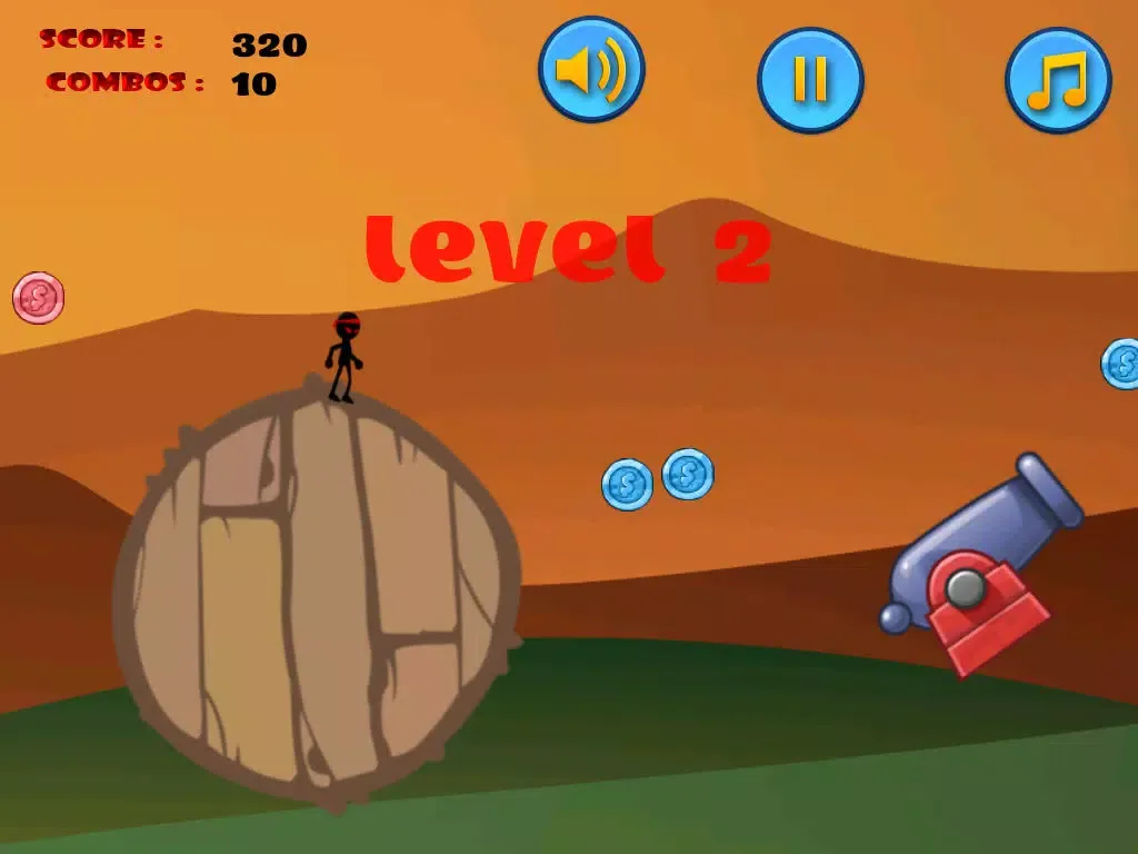 Скриншоты Stickman Kung Fu Ninja Stunt: Jump n Fly Seige iPad 