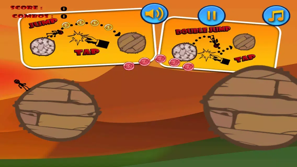 Скриншоты Stickman Kung Fu Ninja Stunt: Jump n Fly Seige