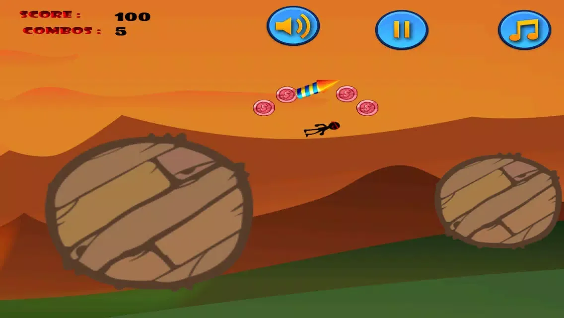 Скриншоты Stickman Kung Fu Ninja Stunt: Jump n Fly Seige
