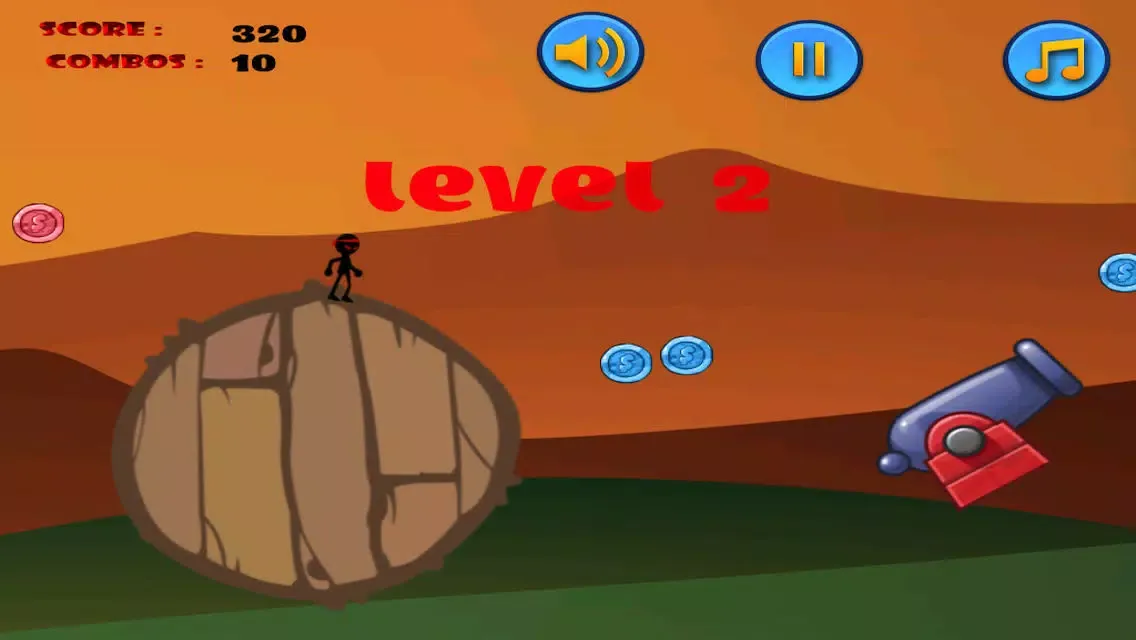 Скриншоты Stickman Kung Fu Ninja Stunt: Jump n Fly Seige