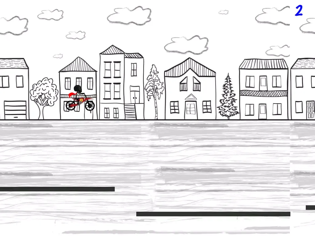 صور Stickman Line Biker Racer: Run and Fly Through the City iPad 