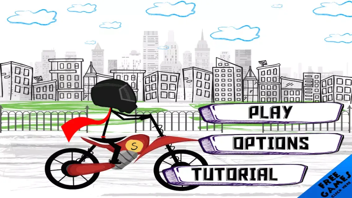 صور Stickman Line Biker Racer: Run and Fly Through the City