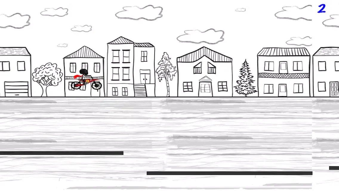 صور Stickman Line Biker Racer: Run and Fly Through the City