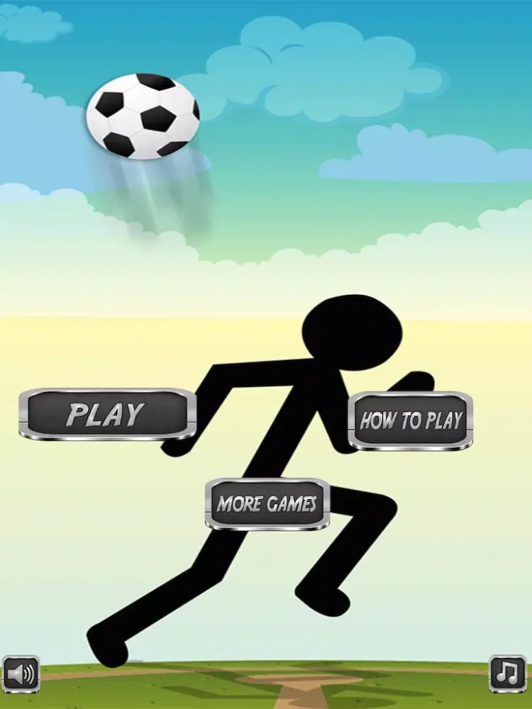 Ảnh chụp màn hình của A Stickman Run - Escape the Falling Soccer Balls iPad 