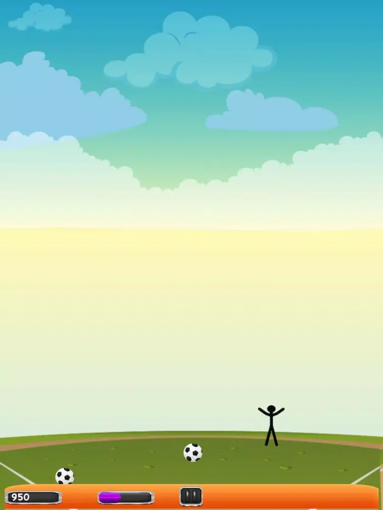 Ảnh chụp màn hình của A Stickman Run - Escape the Falling Soccer Balls iPad 