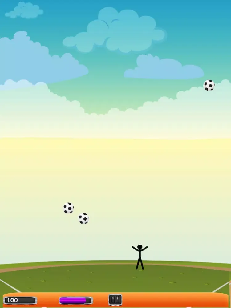 Ảnh chụp màn hình của A Stickman Run - Escape the Falling Soccer Balls iPad 
