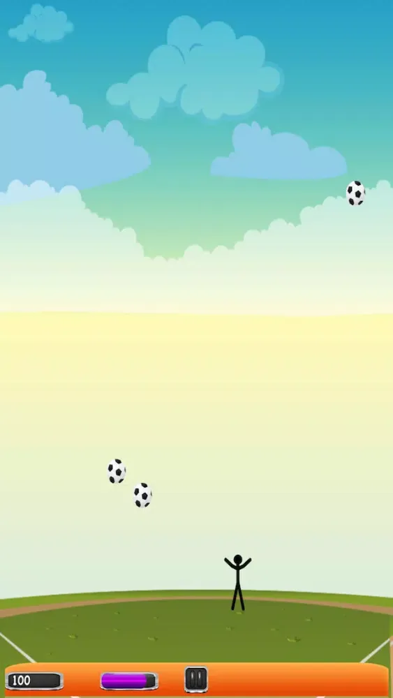 Ảnh chụp màn hình của A Stickman Run - Escape the Falling Soccer Balls