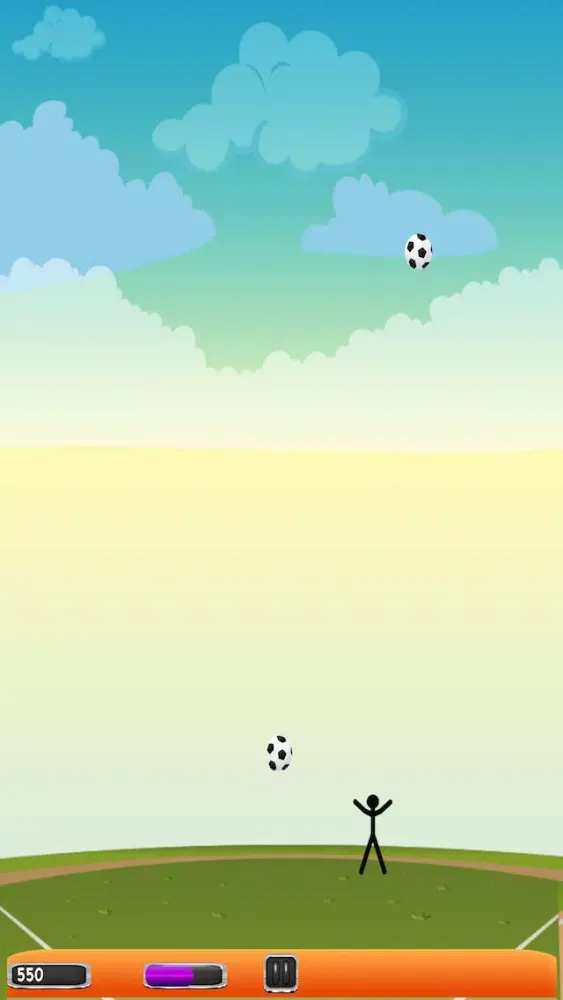 Ảnh chụp màn hình của A Stickman Run - Escape the Falling Soccer Balls