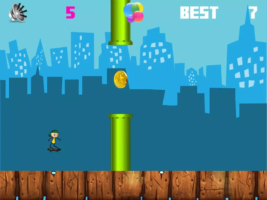 تصاویر Touch Stickman Skateboard Jump: Pure Skater Skills iPad 