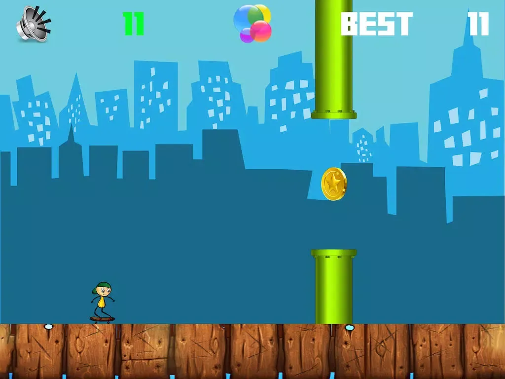 تصاویر Touch Stickman Skateboard Jump: Pure Skater Skills iPad 