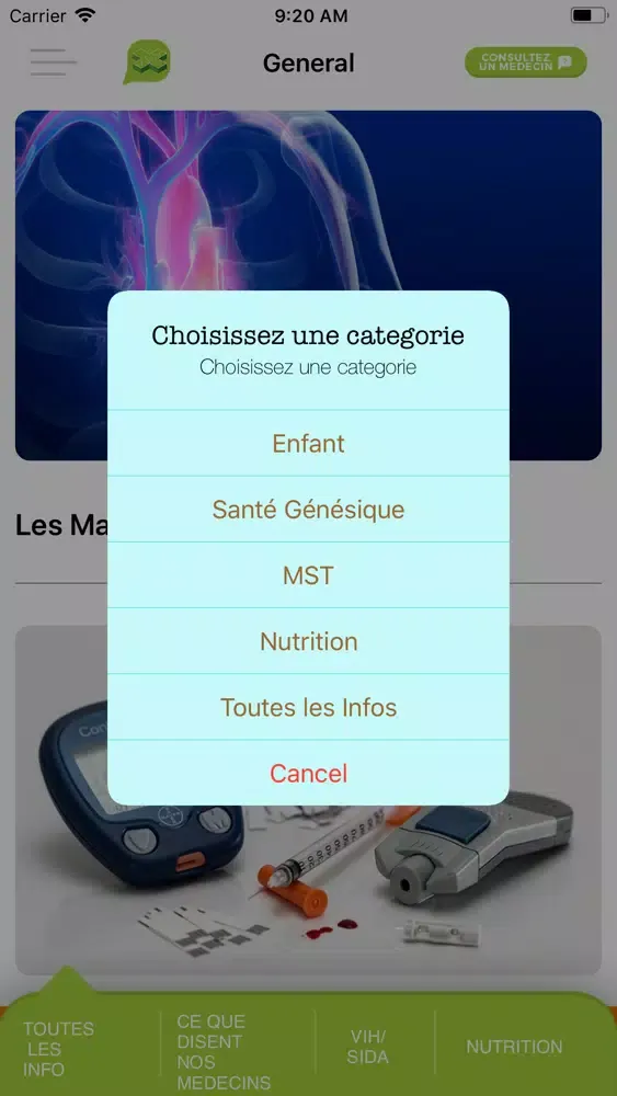 Capturas de tela do Bisa Français