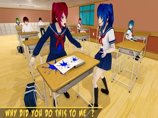 Anime Bad School Girl Life 3D iPad  Screenshots