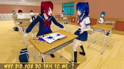 Anime Bad School Girl Life 3D Screenshots