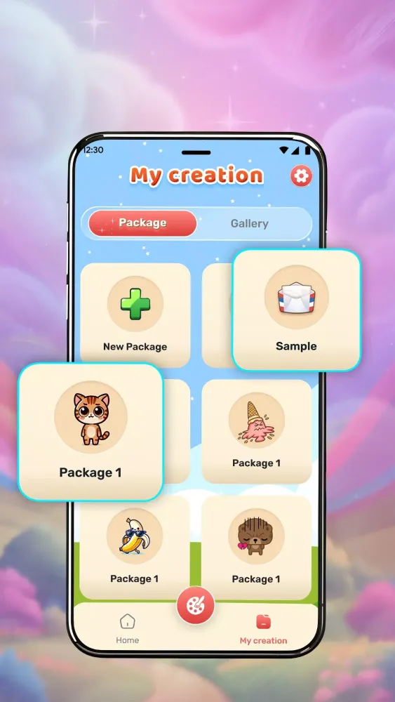 Tangkapan skrin DIY Cute Sticker & Emoji Maker