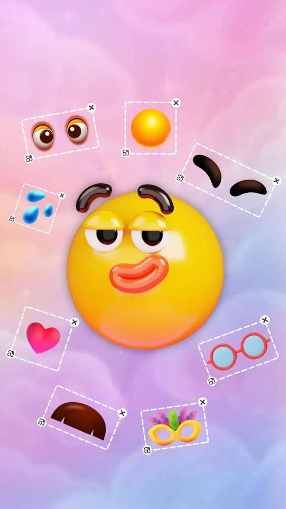 Tangkapan skrin DIY Cute Sticker & Emoji Maker