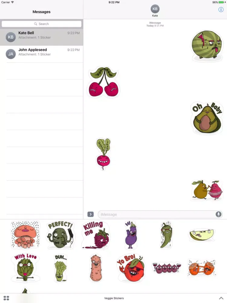Veggie Stickers iPad 應用截圖