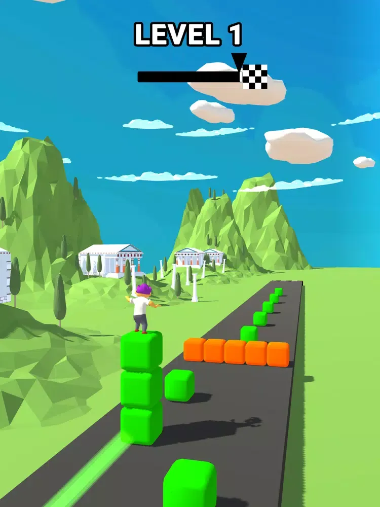 Color Rider 3D - Cube Tower iPad  Screenshots