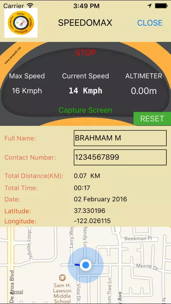 SpeedoMax – Record your Fastest Speed and Height 스크린샷