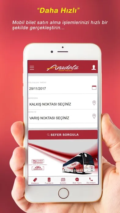 Anadolu Ulasim Otobüs Bileti Ekran Görüntüleri