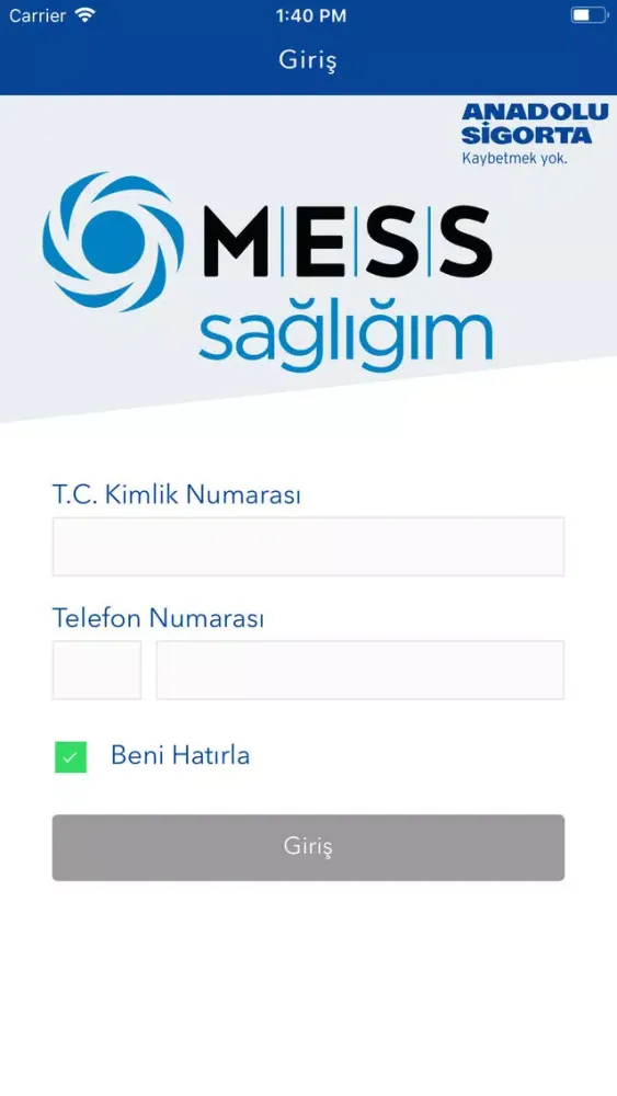 Zrzuty ekranu MESS Sağlığım
