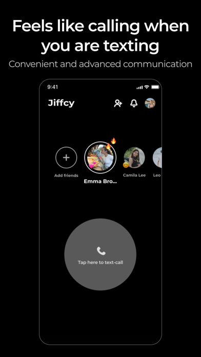 Jiffcy - call-like texting app Screenshots