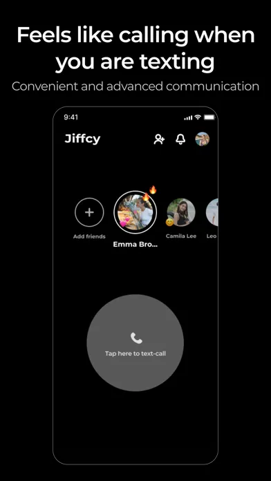 ภาพหน้าจอของ Jiffcy - call-like texting app