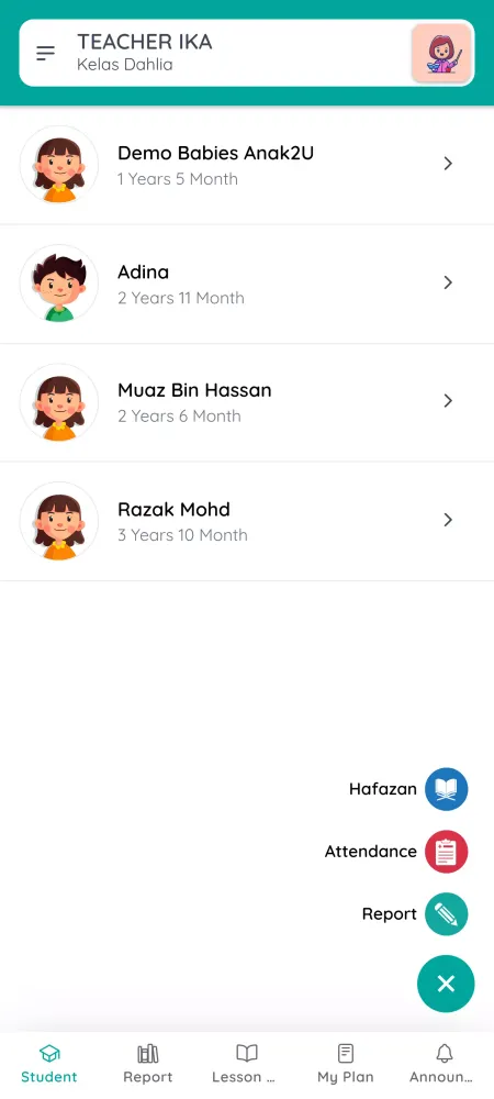 Zrzuty ekranu Anak2U Teacher