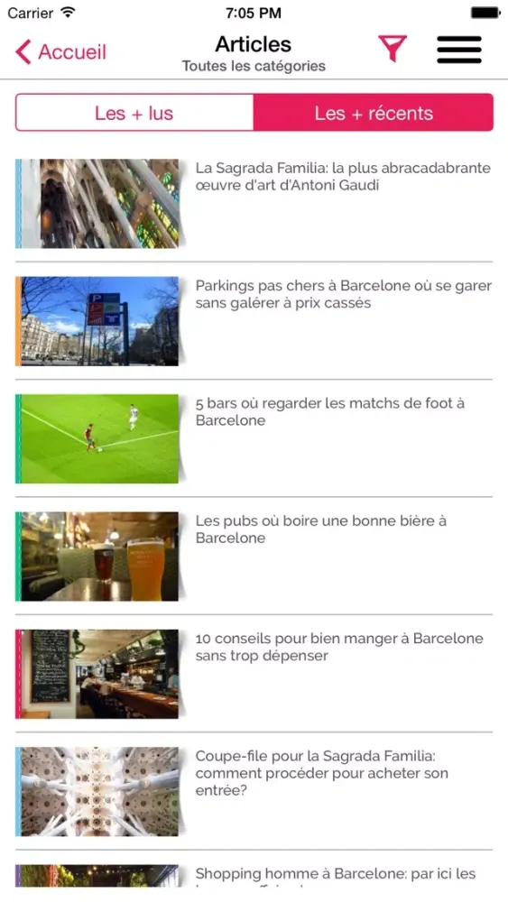 Ảnh chụp màn hình của Les Bons Plans de Barcelone