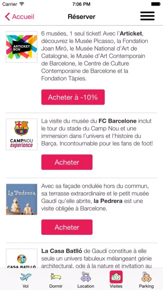 Ảnh chụp màn hình của Les Bons Plans de Barcelone