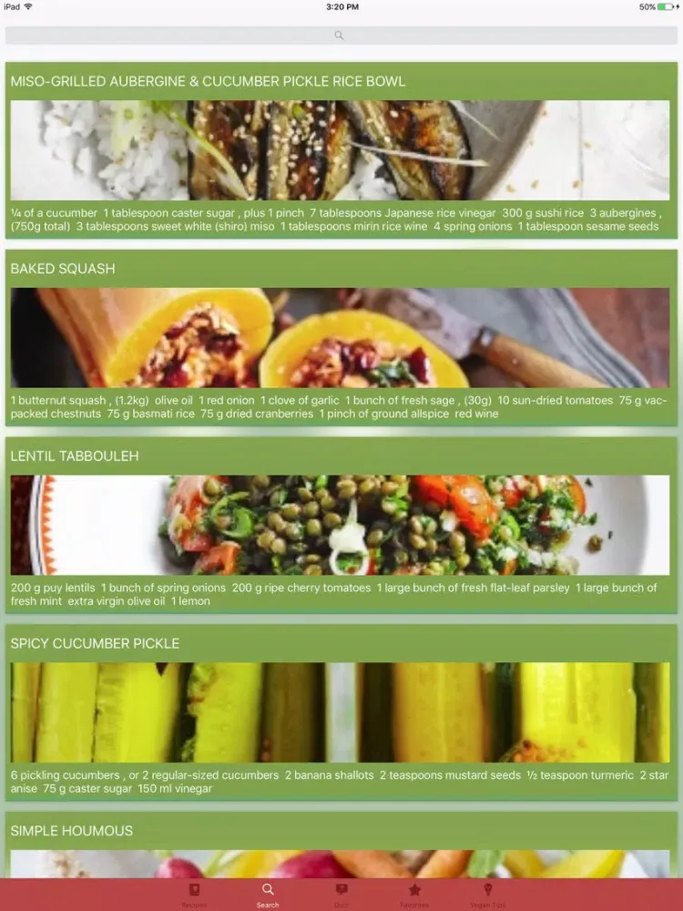 تصاویر Vegan Recipes⋆ iPad 