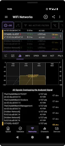 Tangkapan skrin Speed Test WiFi Analyzer