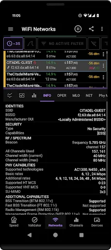 Tangkapan skrin Speed Test WiFi Analyzer