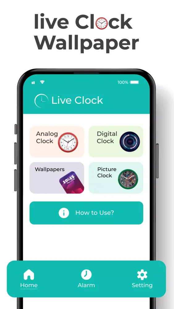 Ảnh chụp màn hình của Live clock wallpaper