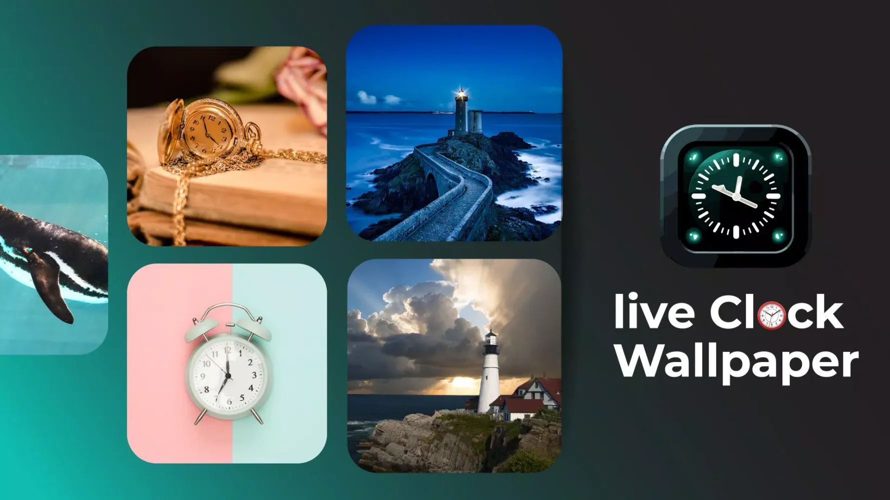 Ảnh chụp màn hình của Live clock wallpaper