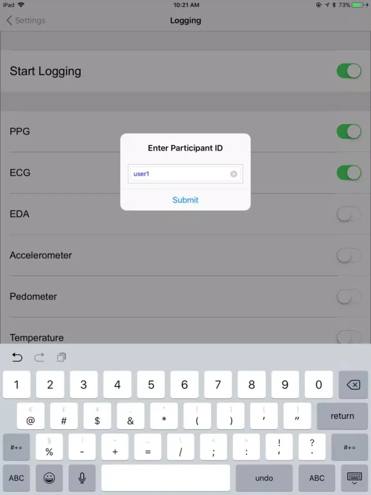 Health Wearable iPad  Screenshots