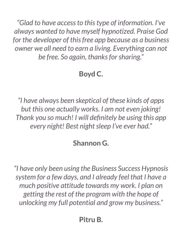 Zrzuty ekranu Business Success Hypnosis iPad 