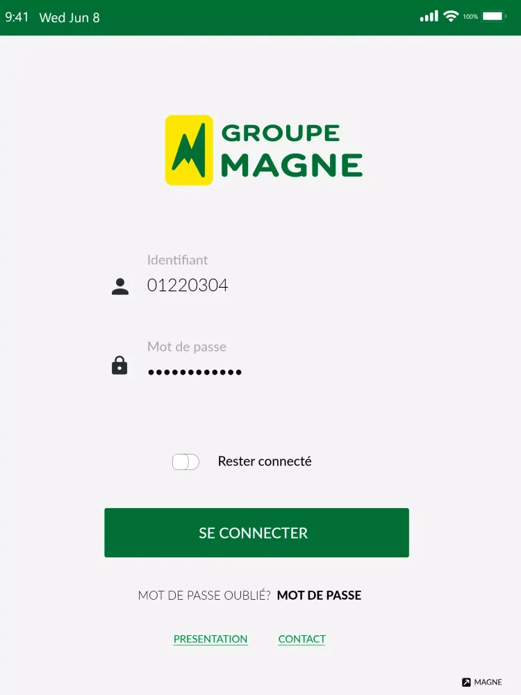 Tangkapan layar MAGNE