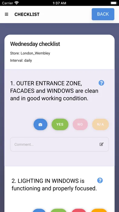 Checklist - analyso Screenshots