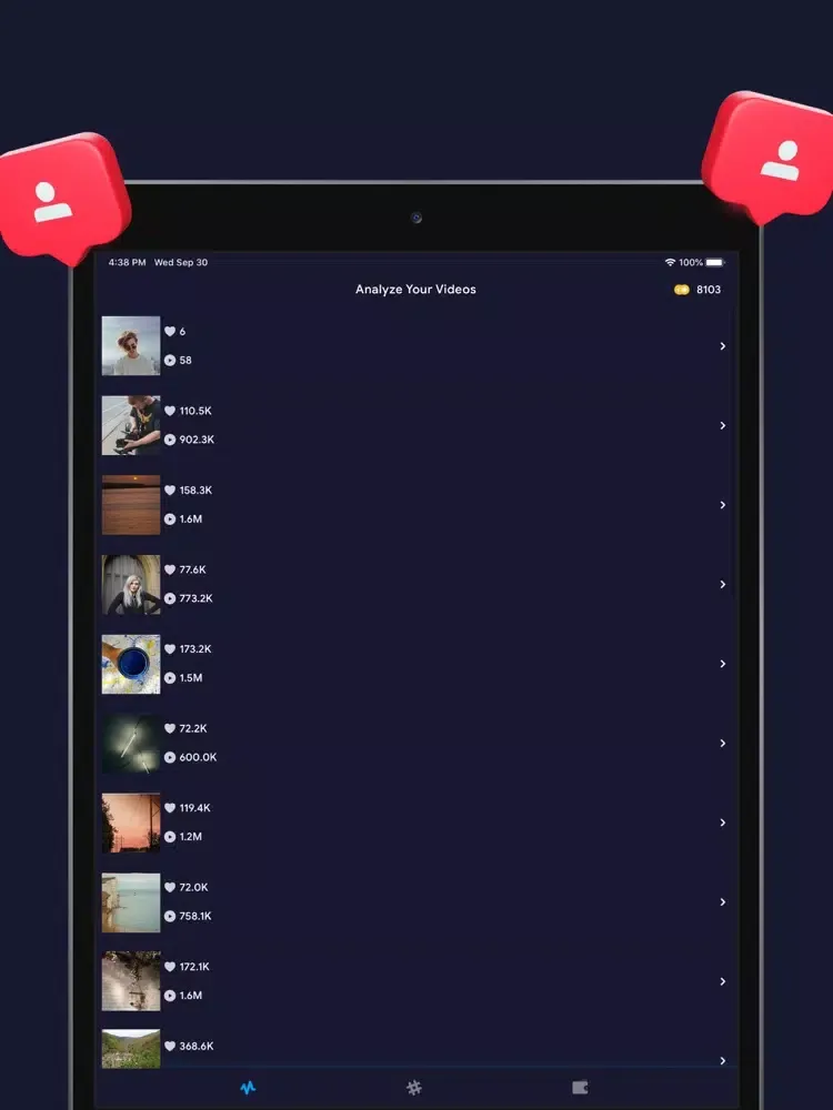 Capturas de tela do Tiki - Follower & Likes Report iPad 