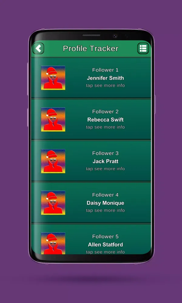 Profile tracker स्क्रीनशॉट